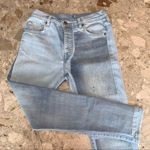 Levi’s Patchwork Denim Boyfriend Jeans